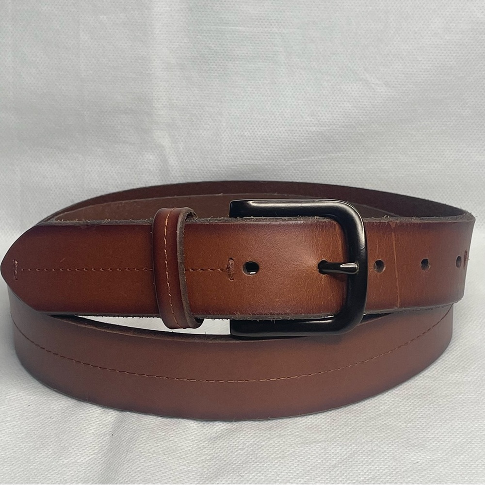 Banana Republic Cow Leather Belt Brown Western Black Buckle Size 40 COGNC